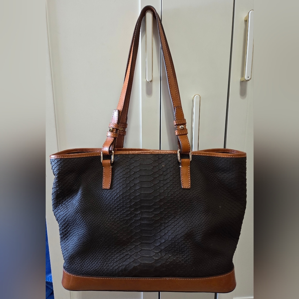 Dooney & Bourke Cara Python Embossed Leather Tote - image 2